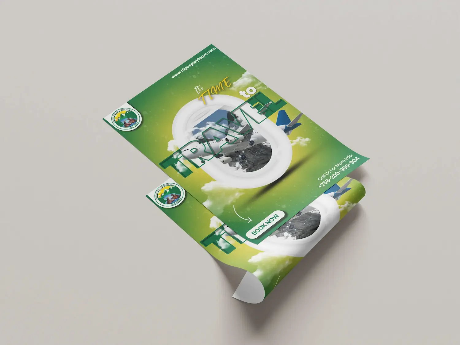 Hiposplay Tours curved poster mockup